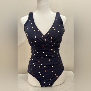 Boden Navy Blue Swimwear with Metallic Dots